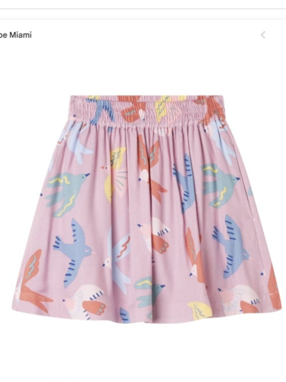 Stella McCartney Girls Birds Skirt Pink Multicolor Size 12 New